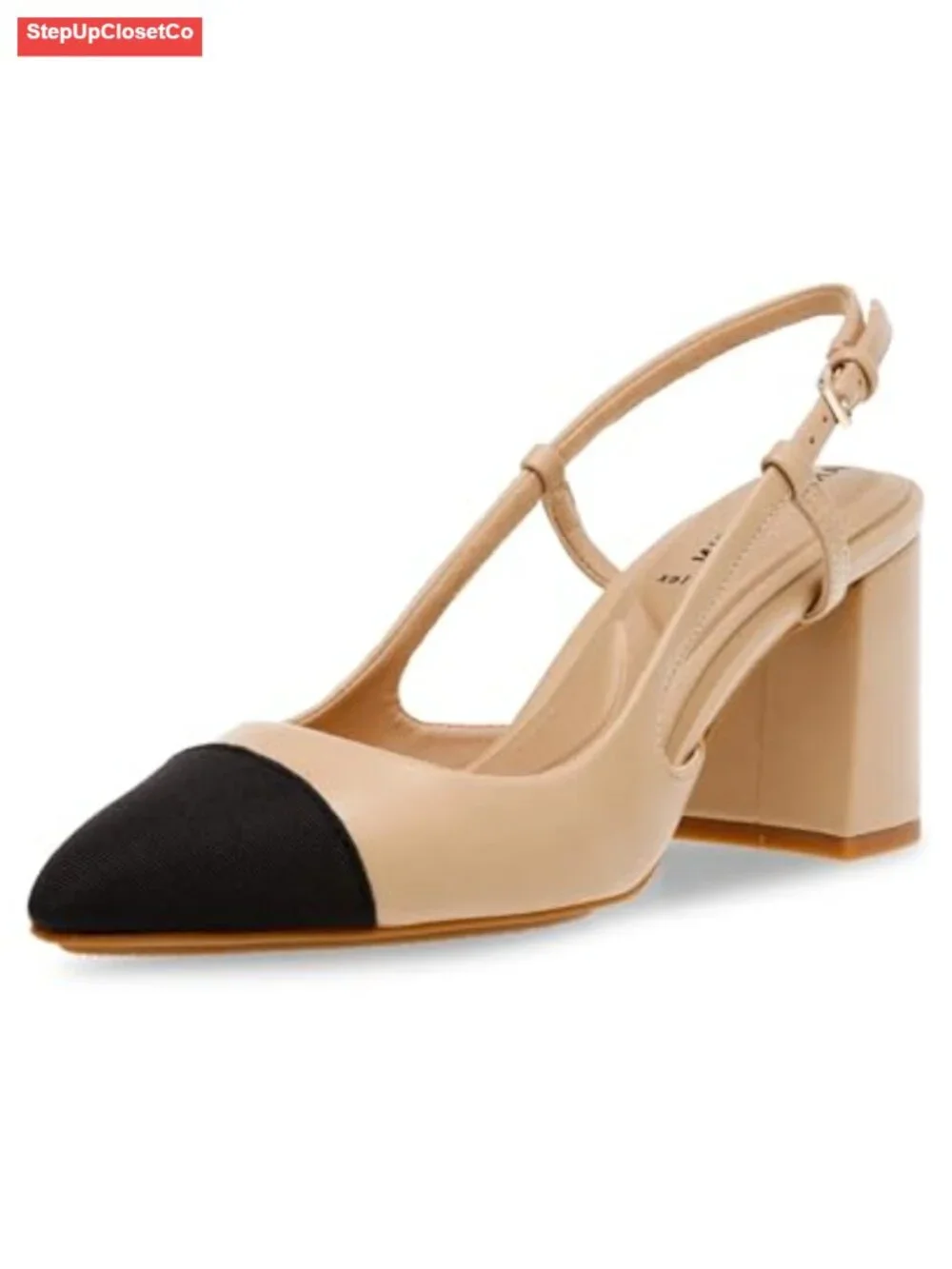 Anne Klein Sling Back Pump Ankle Buckle Pointed Toe Heels iFlex